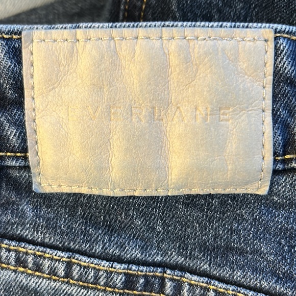 Everlane Woman’s 27 The Way High Wide Leg Jean Medium-Dark Wash Organic Cotton - Picture 3 of 6